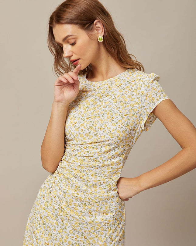 Sylvie | Floral Fit-and-Flare Summer Midi Dress