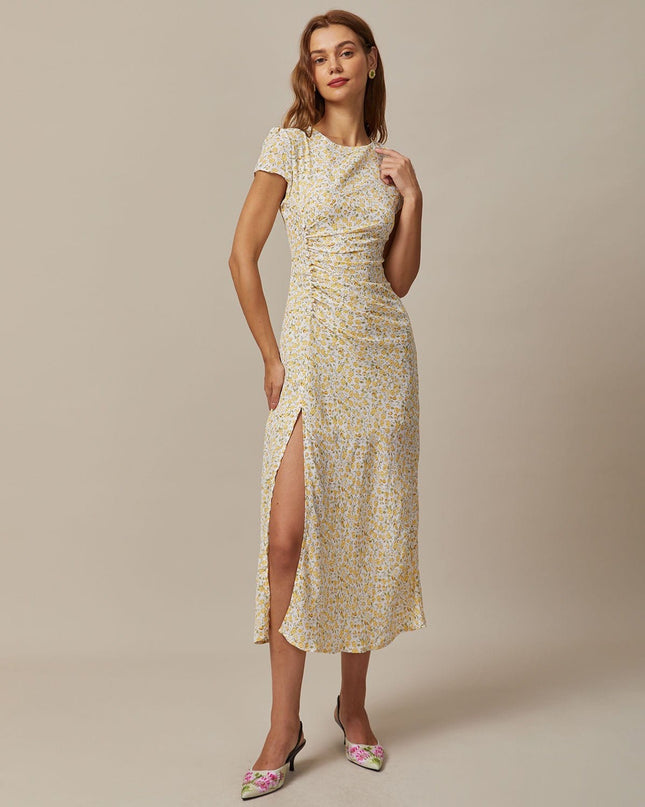 Sylvie | Floral Fit-and-Flare Summer Midi Dress