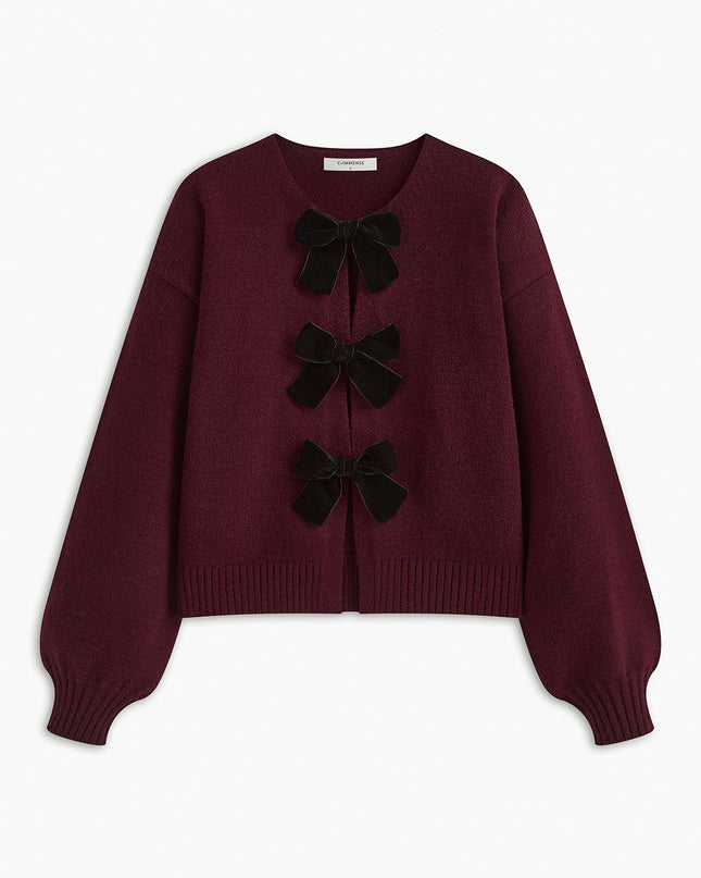 Tallulah | Relaxed Fit Lantern Sleeve Velvet Sweater