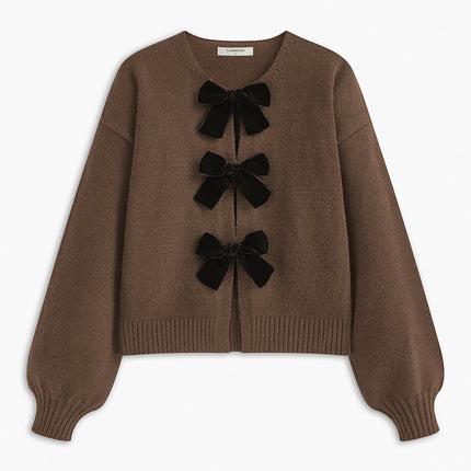 Tallulah | Relaxed Fit Lantern Sleeve Velvet Sweater