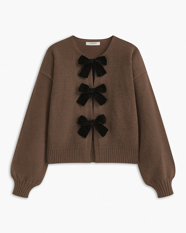 Tallulah | Relaxed Fit Lantern Sleeve Velvet Sweater