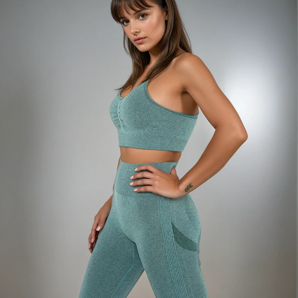 Apex | Seamless Sports Bra – Comfort Meets Performance - Teal