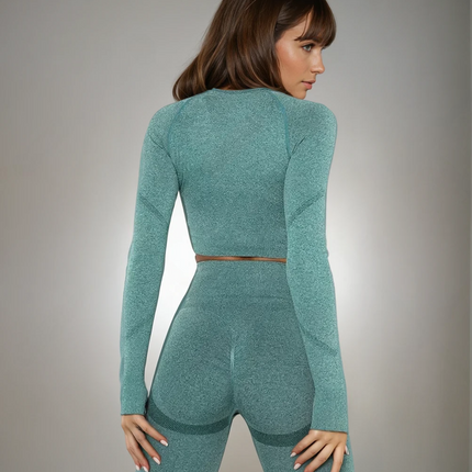 Apex | Long Sleeve Seamless Top – Refreshing Style with Second-Skin Comfort - Teal