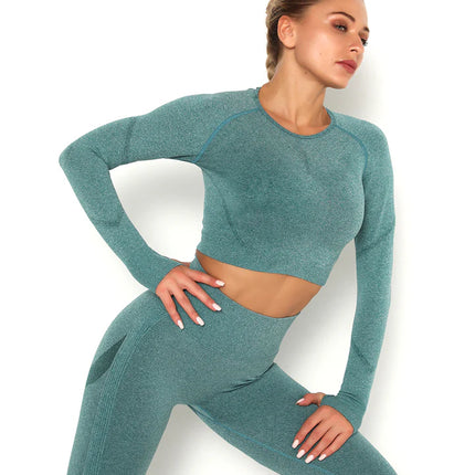 Apex | Long Sleeve Seamless Top – Refreshing Style with Second-Skin Comfort - Teal