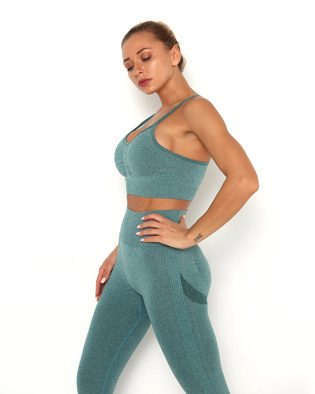 Apex | Seamless Sports Bra – Comfort Meets Performance - Teal