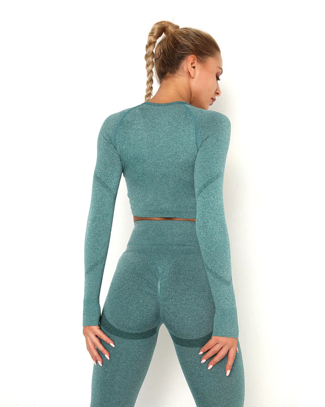 Apex | Long Sleeve Seamless Top – Refreshing Style with Second-Skin Comfort - Teal