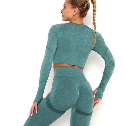 Apex | Long Sleeve Seamless Top – Refreshing Style with Second-Skin Comfort - Teal