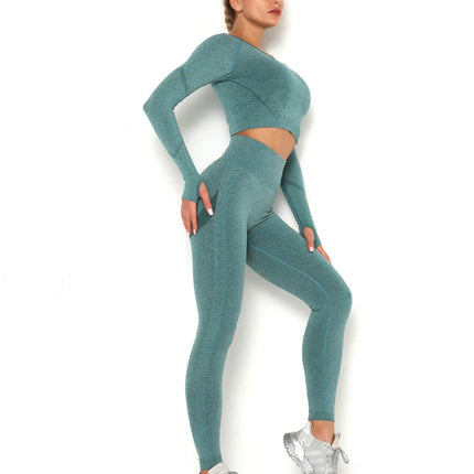Apex | Long Sleeve Seamless Top – Refreshing Style with Second-Skin Comfort - Teal