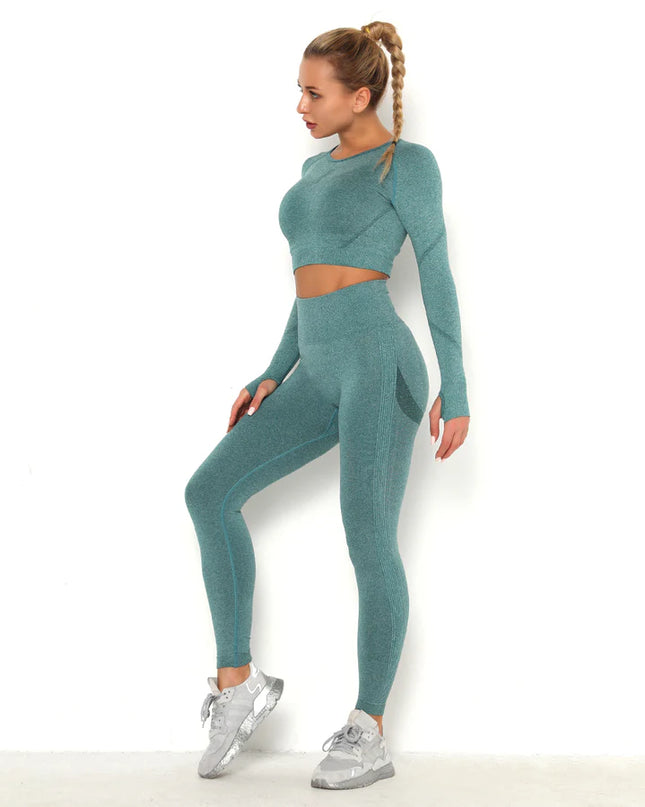 Apex | Long Sleeve Seamless Top – Refreshing Style with Second-Skin Comfort - Teal