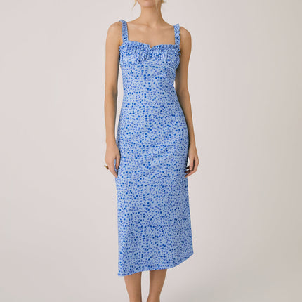 Tessa | Bohemian Fit Floral Summer Dress Midi Length