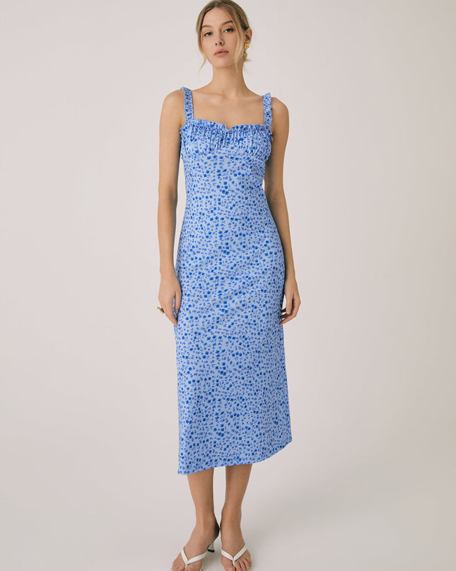 Tessa | Bohemian Fit Floral Summer Dress Midi Length