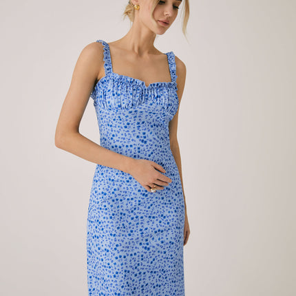 Tessa | Bohemian Fit Floral Summer Dress Midi Length