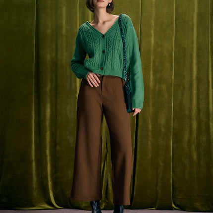 Veronica | High Waist Straight Fit Pants With Pockets