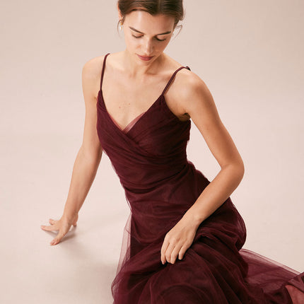 Victoria | V Neck Wrap Maxi Dress
