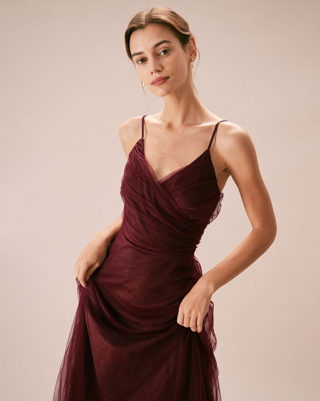 Victoria | V Neck Wrap Maxi Dress