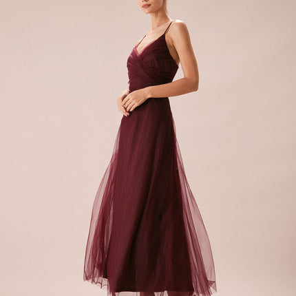 Victoria | V Neck Wrap Maxi Dress