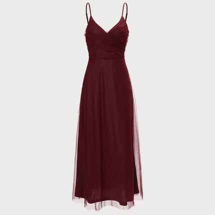 Victoria | V Neck Wrap Maxi Dress