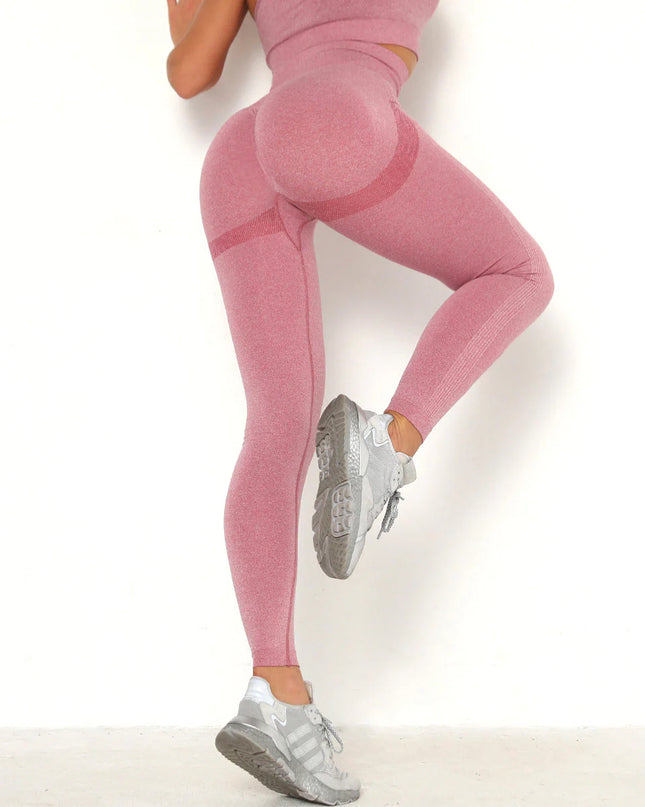 Apex | Seamless Leggings – Soft Elegance with Performance Comfort - Pale Violet Red