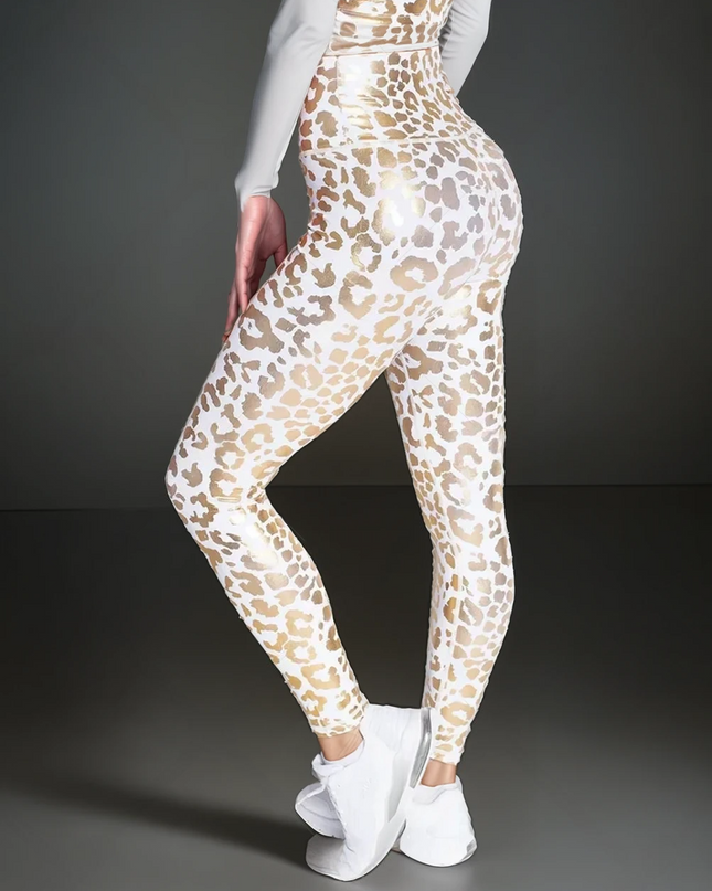 Lume | Leggings for Women with Metallic Leopard Print