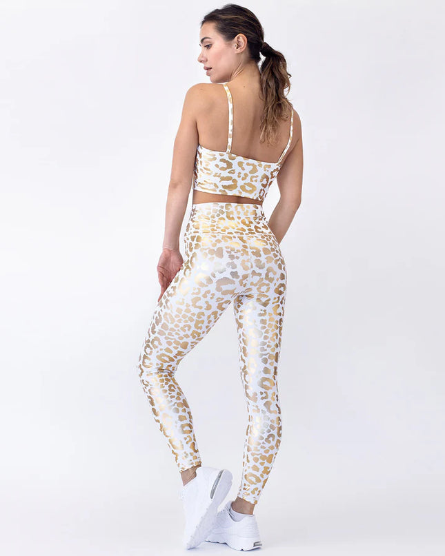 Lume | Leggings for Women with Metallic Leopard Print
