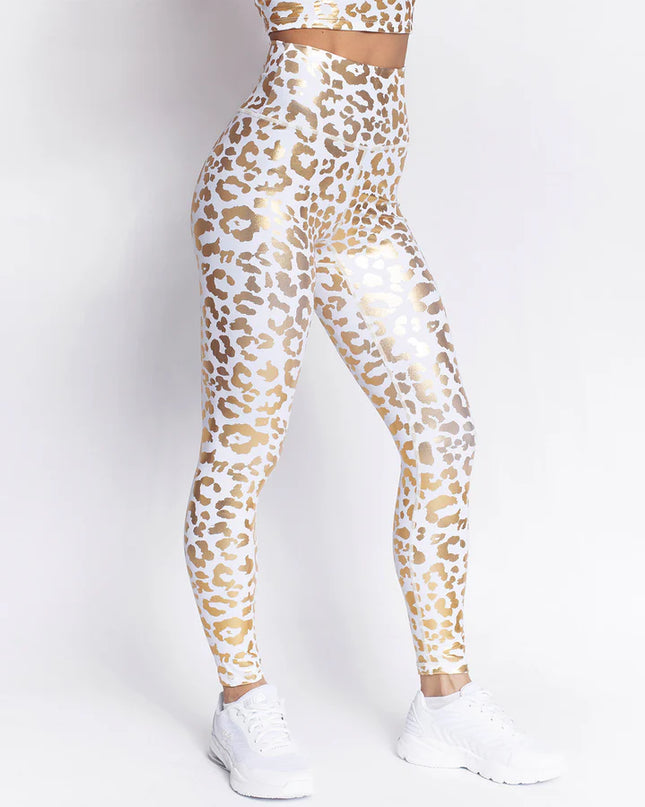 Lume | Leggings for Women with Metallic Leopard Print