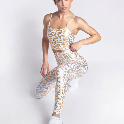Lume | Leggings for Women with Metallic Leopard Print