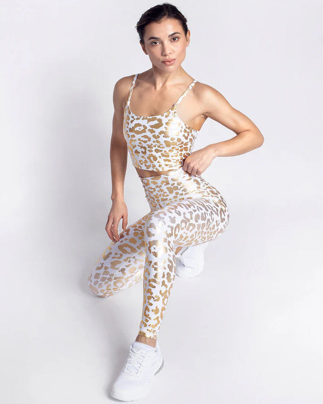 Lume | Leggings for Women with Metallic Leopard Print