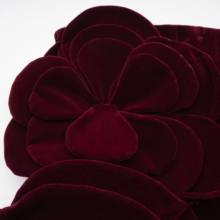 Ximena | Off Shoulder Velvet Floral Appliqué Maxi Dress