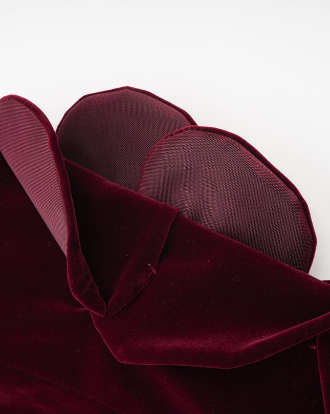 Ximena | Off Shoulder Velvet Floral Appliqué Maxi Dress