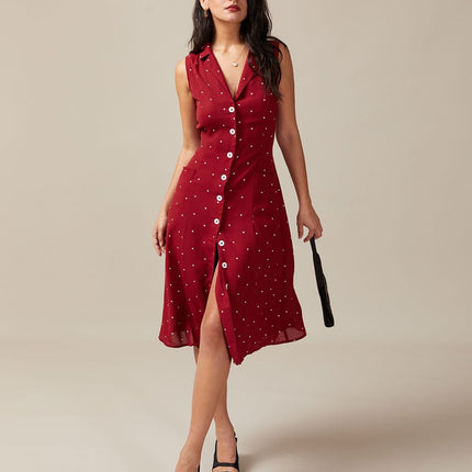 Zinnia | Sleeveless V-Neck Tie Back Summer Dress