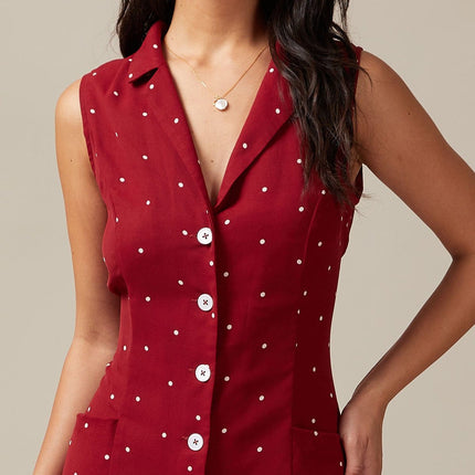 Zinnia | Sleeveless V-Neck Tie Back Summer Dress