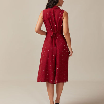 Zinnia | Sleeveless V-Neck Tie Back Summer Dress