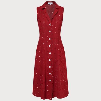 Zinnia | Sleeveless V-Neck Tie Back Summer Dress