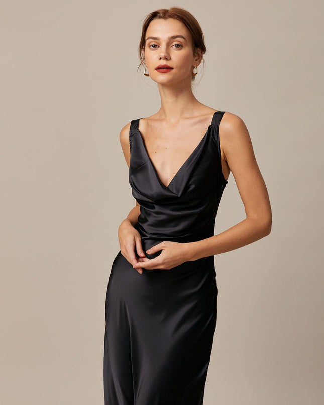 Zola | Sleeveless Cowl Neck Sheath Maxi Dress
