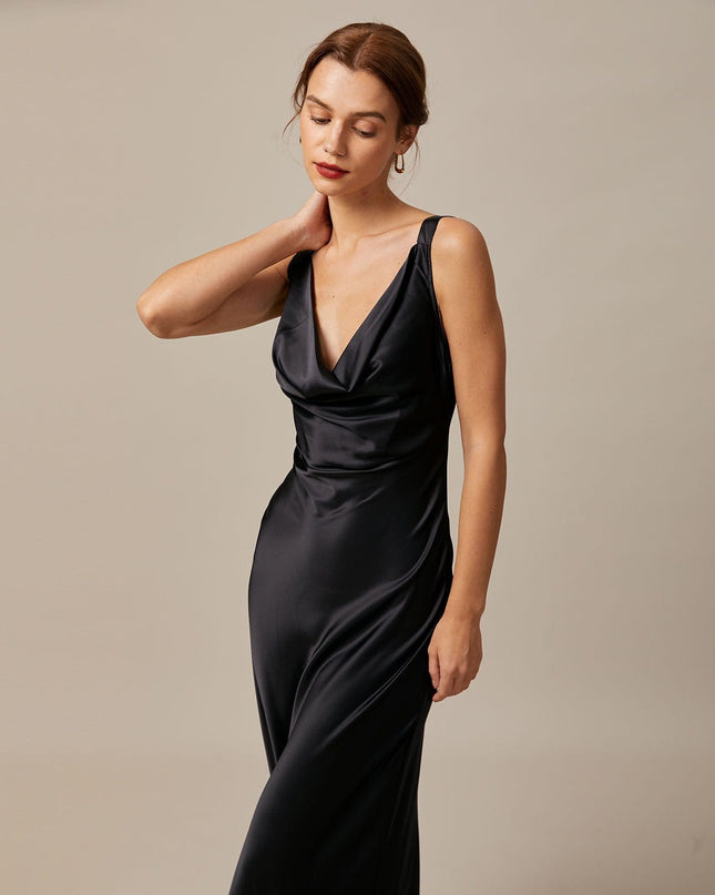 Zola | Sleeveless Cowl Neck Sheath Maxi Dress